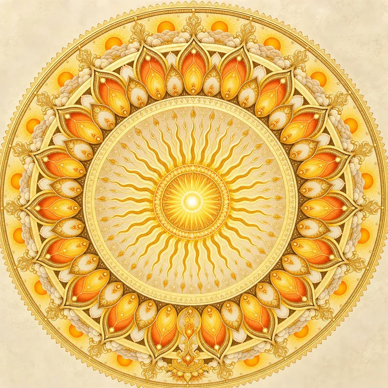 Gayatri Mantra — sacred mandala artwork