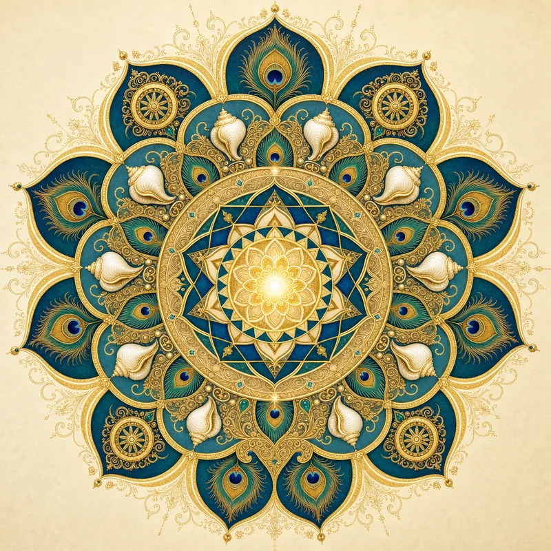 Om Namo Bhagavate Vasudevaya — sacred mandala artwork